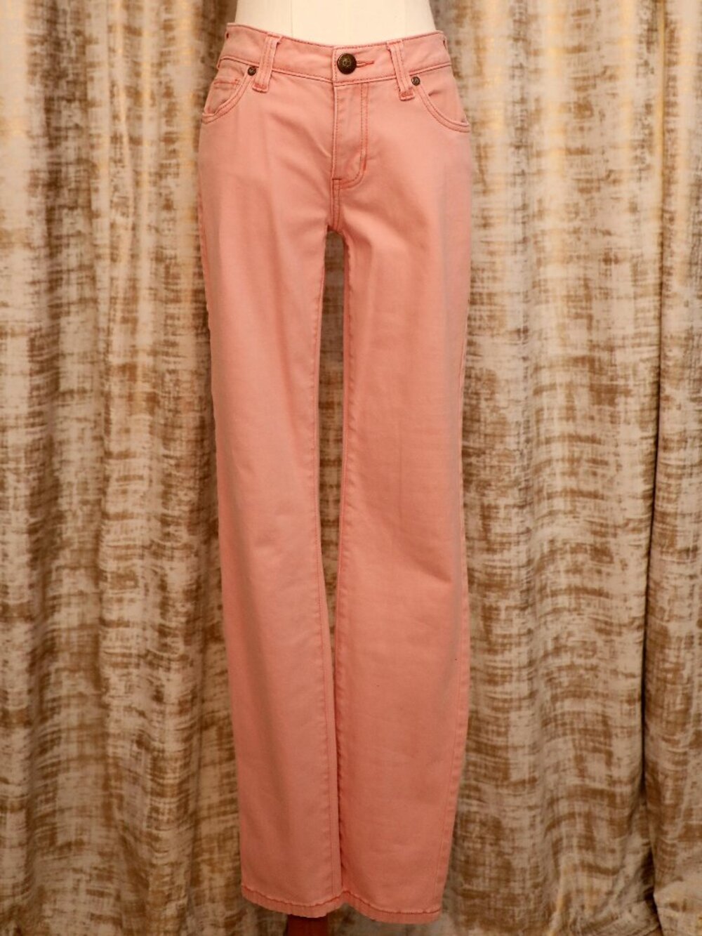 CAbi Soft Pink Brushed Twill Curvy Skinny Jeans Style 230 Size 2